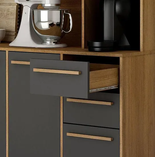 Armário de Cozinha 11 Portas com pés Petra