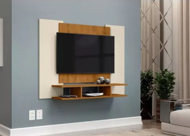 Rack Painel Para Tv Ej Móveis 32 Á 48 Polegadas Com Nicho
