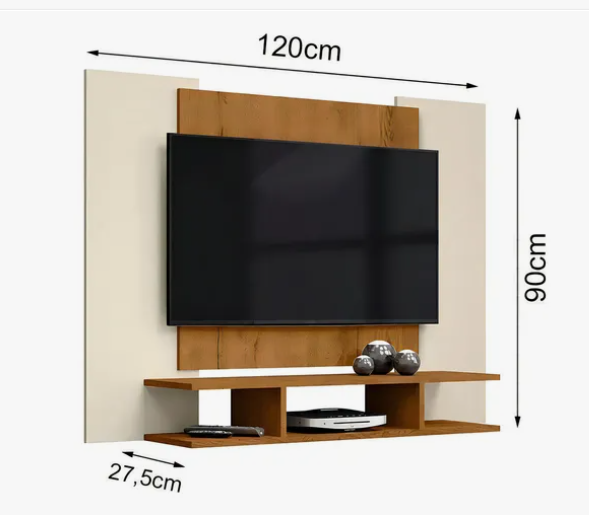 Rack Painel Para Tv Ej Móveis 32 Á 48 Polegadas Com Nicho