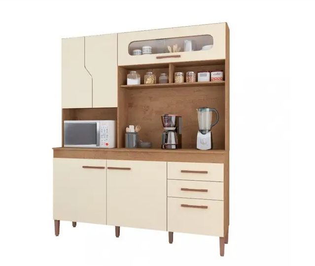 Cozinha Compacta 5 Portas 3 Gavetas Mônaco