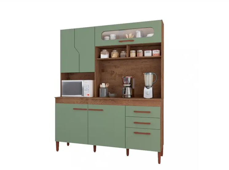 Cozinha Compacta 5 Portas 3 Gavetas Mônaco