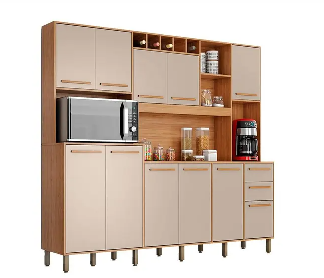 Armário de Cozinha 11 Portas com pés Petra
