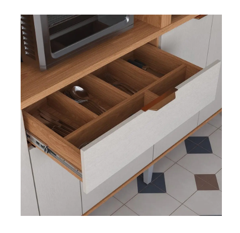 Kit de Cozinha Armário Compacta Astra 2,40m 10 Portas e 4 Gavetas