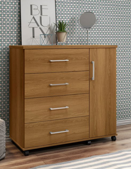 Cômoda Belle 4 gavetas e 1 porta