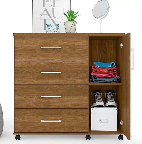 Cômoda Belle 4 gavetas e 1 porta