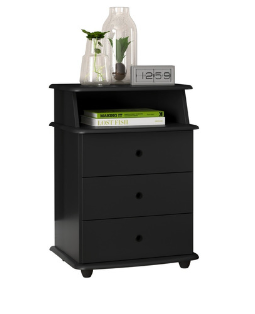 Mesa De Cabeceira Mudo Luxo New I 3 Gavetas