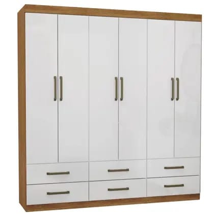 Guarda Roupa Dallas Casal 6 Portas 6 Gavetas