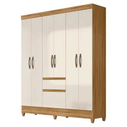 Guarda Roupa Casal Cuba 6 Portas