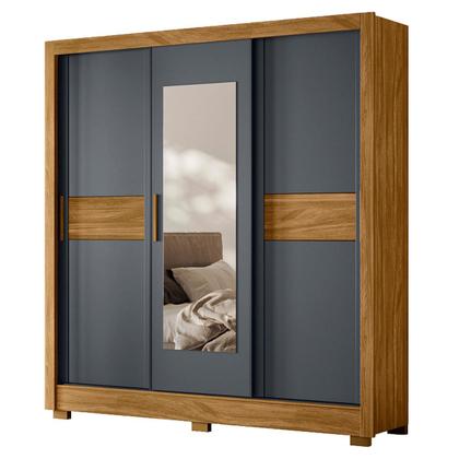 Guarda Roupa Casal Bahamas 3 Portas com Espelho