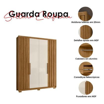 Guarda Roupa  Ambiente Califórnia 4 Portas
