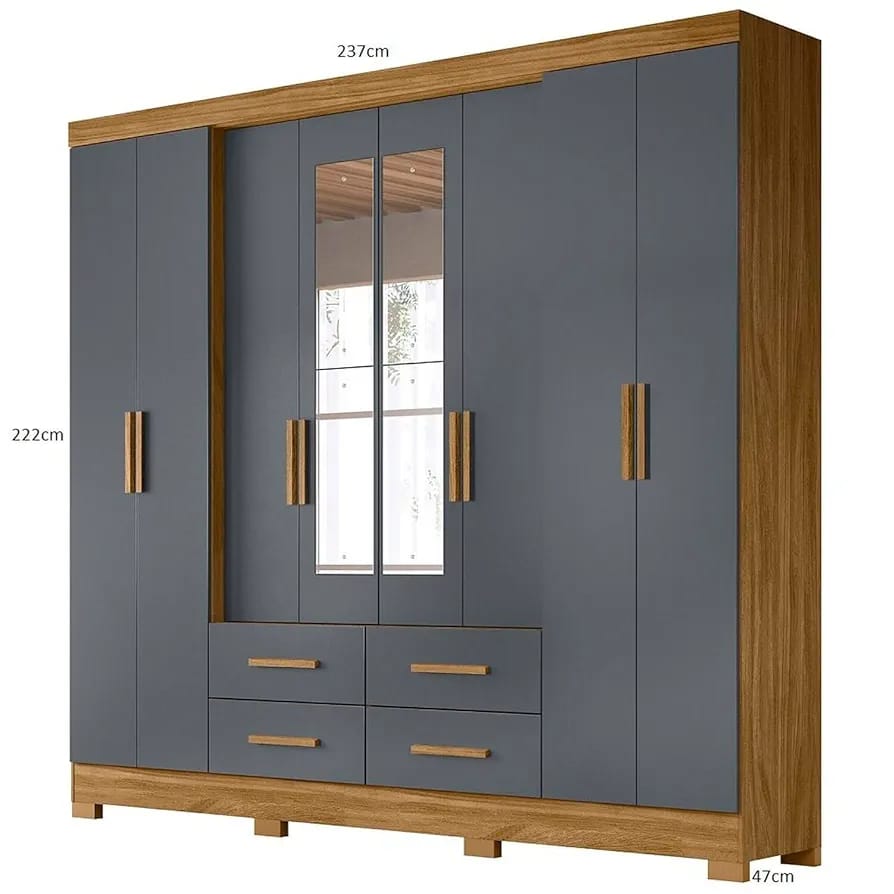 Guarda Roupa Casal San Lorenzo 8 Portas
