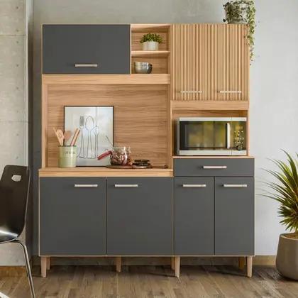 Kit Cozinha Yara 160 - 7 Portas 1 Gaveta