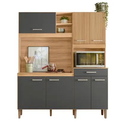 Kit Cozinha Yara 160 - 7 Portas 1 Gaveta