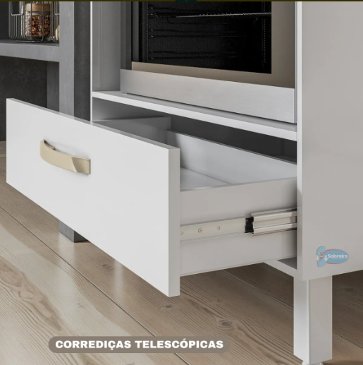 Balcão Para Cooktop 4 E 5 Bocas E Espaço Forno Multiuso 80cm