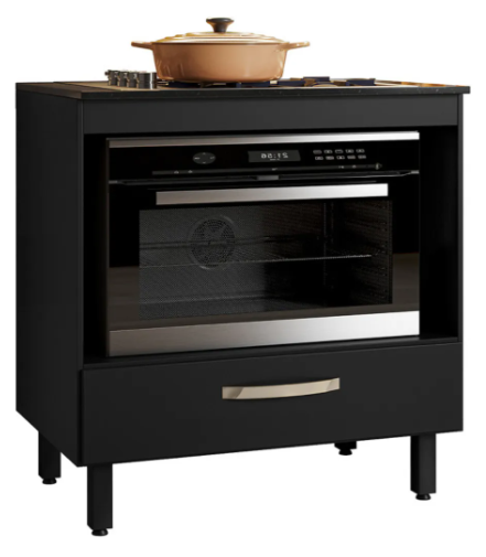 Balcão Para Cooktop 4 E 5 Bocas E Espaço Forno Multiuso 80cm