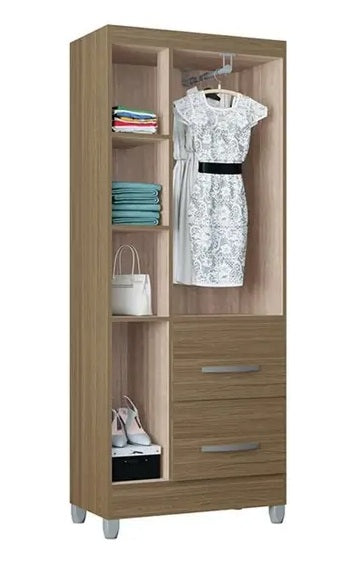 Guarda Roupa Capri 3 Portas 2 Gavetas