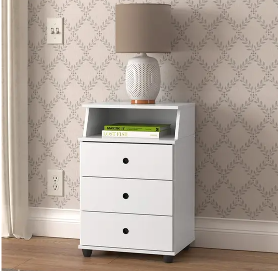 Mesa De Cabeceira Mudo Luxo New I 3 Gavetas