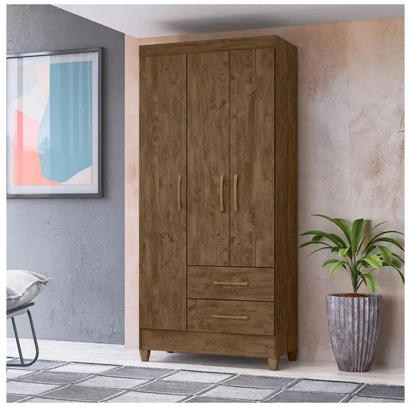 Guarda Roupa Lima  3 Portas 2 Gavetas