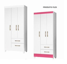 Guarda Roupa Lima  3 Portas 2 Gavetas